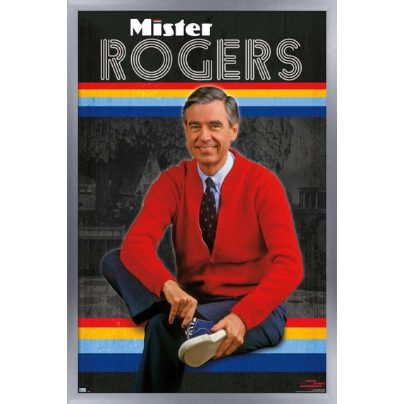 Mister Rogers - Retro Wall Poster, 14.725" x 22.375", Framed