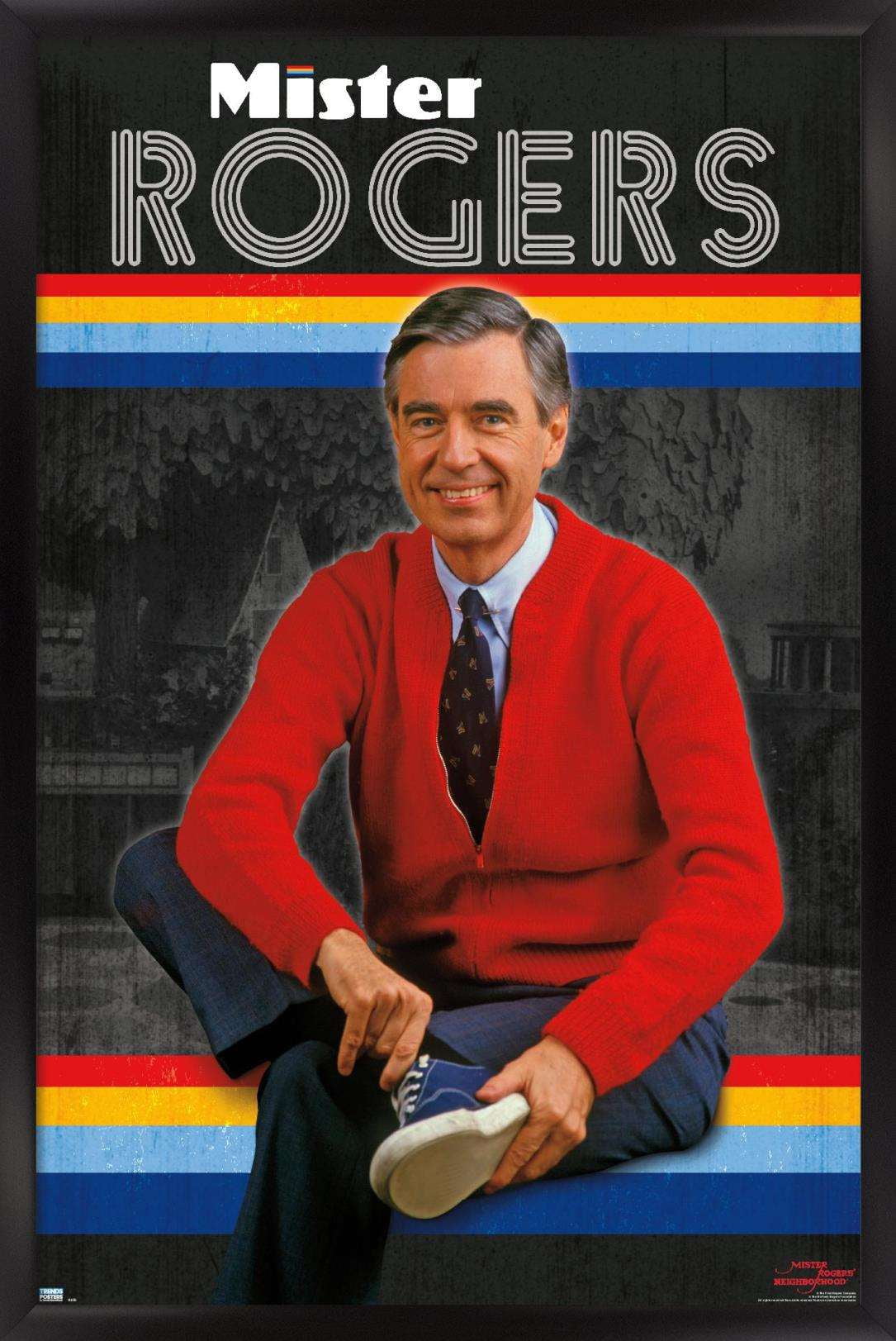 Mister Rogers - Retro Wall Poster, 22.375" x 34", Framed