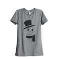 thumbnail image 1 of Mister Snowman Women's Fashion Relaxed T-Shirt Tee Heather Grey Large, 1 of 3