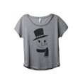 thumbnail image 1 of Mister Snowman Women's Fashion Slouchy Dolman T-Shirt Tee Heather Grey Small, 1 of 3