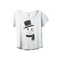 thumbnail image 1 of Mister Snowman Women's Fashion Slouchy Dolman T-Shirt Tee Heather White 2X-Large, 1 of 3