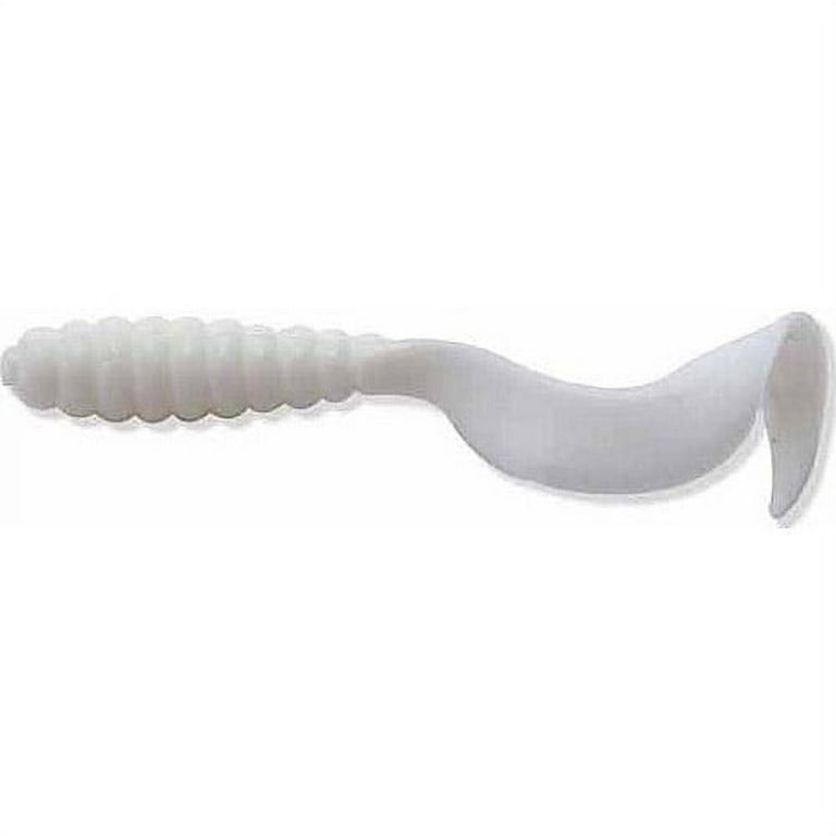 Mister Twister Meany 3 Soft Plastic Grub, White 