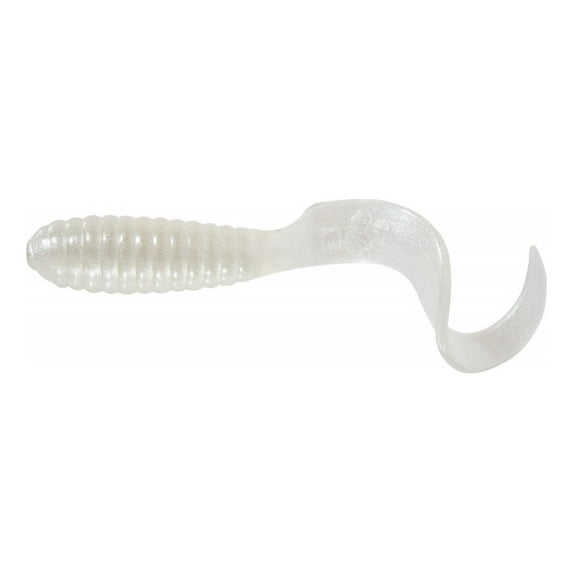 Mister Twister Teenie Curly Tail 2" Grub White Pearl 20PK