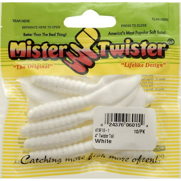 Mister Twister Twister Tail, White, 4-Inch