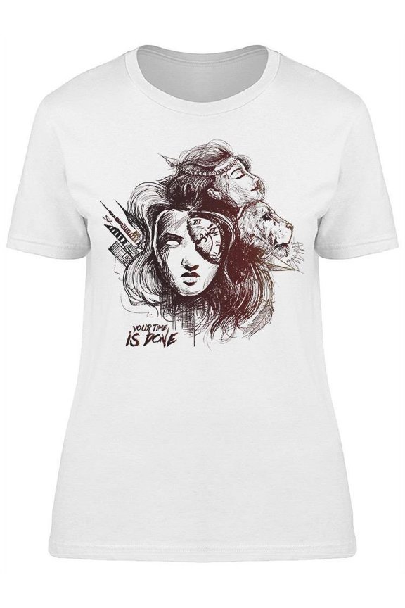 Misterious Design W/inscription T-Shirt Women -Image by Shutterstock, Female Medium