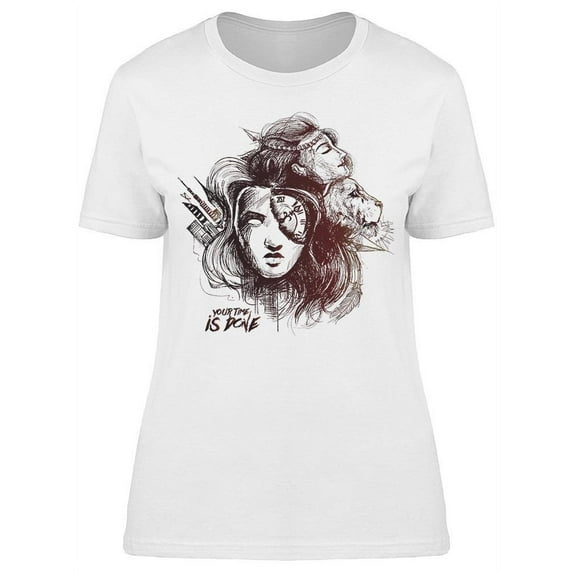 Misterious Design W/inscription T-Shirt Women -Image by Shutterstock, Female Small