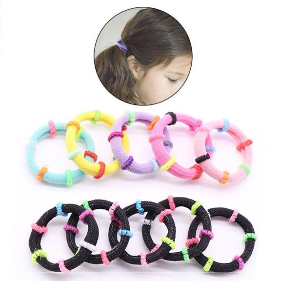 Misterolina 100 pcs Cute Kids Hair Ropes Scrunchy Elastic Girls Rubber Bands For Hair Hot
