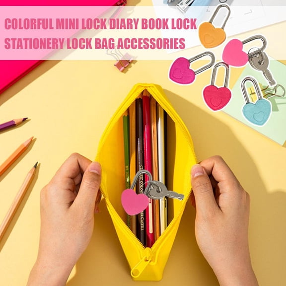 Misterolina 1Set Diary Lock with Key Security Padlock Travel Luggage Locks Stationery