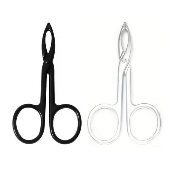 Misterolina 2 Pieces Eyebrow Scissor Handle Tweezer Plucker Straight UK Scissor Tip