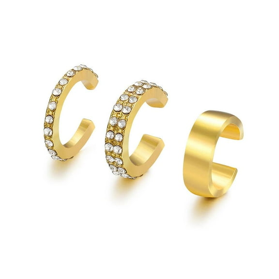 Misterolina 3pcsset Woman Alloy Earring Ear Cuff Cartilage Non Pierced Nice AU09