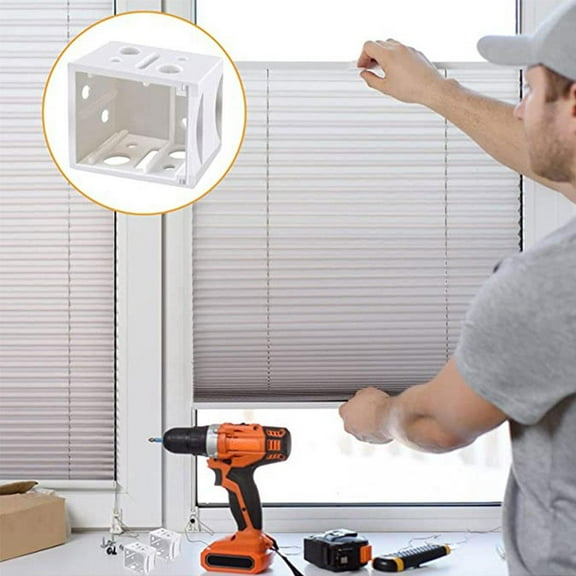 Misterolina Blind Brackets White Profile Box Mounting BracketsWindow Bracket Headrail