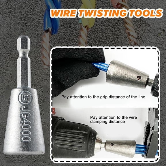 Misterolina Cable Connector Wire Twisting Tool Stripper Twister Power Drill Driver Tool6mm