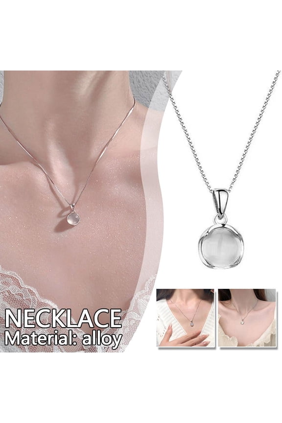 Misterolina Carving Natural White Ice Jade Marrow Water Droplet Lucky Gift A2G w1a