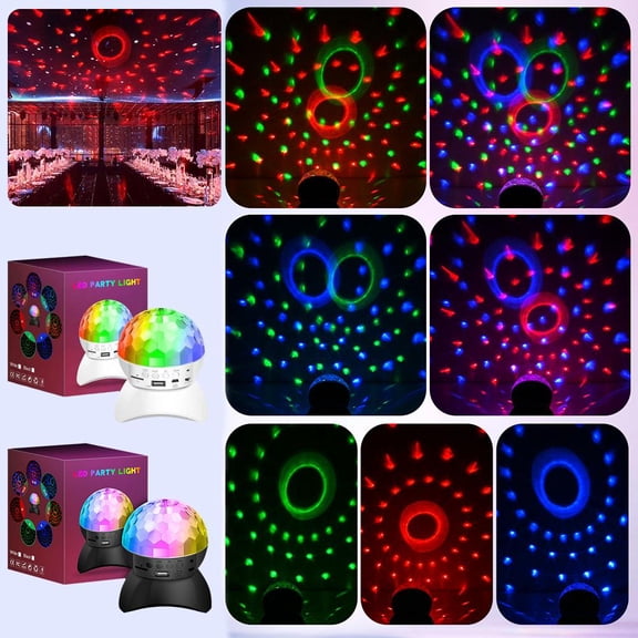 Misterolina Colorful LED Disco Ball Light etooth Speaker Stage Light Rechargeable Portable Festival Wedding Am G4D6 Strobelight USB Party
