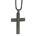thumbnail image 1 of Misterolina Cross Necklace with Lords Prayer Bible Pendant For Men Stainless Steel Gift UK, 1 of 1