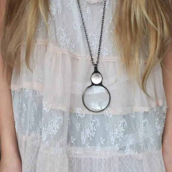 Misterolina Decorative Monocle Necklace Magnifier Present Hanging Tool Magnifying Glass 2024