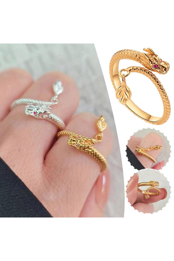 Misterolina Dragons Tail Qiankun Lucky RingsAdjustable Wrap Dragon USSY Deal I6Z2