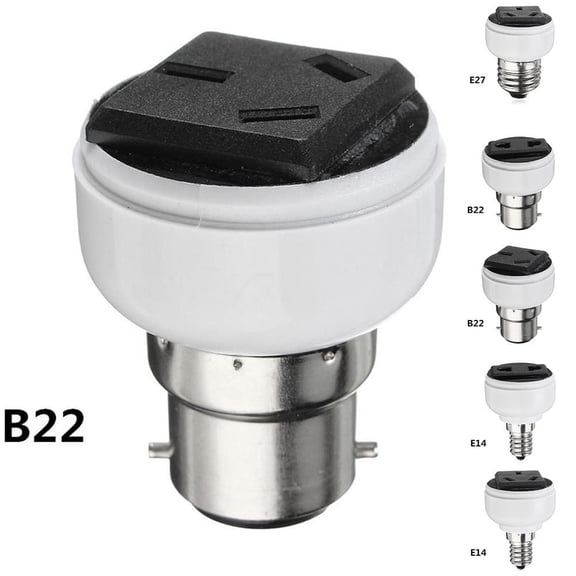Misterolina E27 Lamp Light Socket Holder Screw Bulb Convert To US Female EUPower