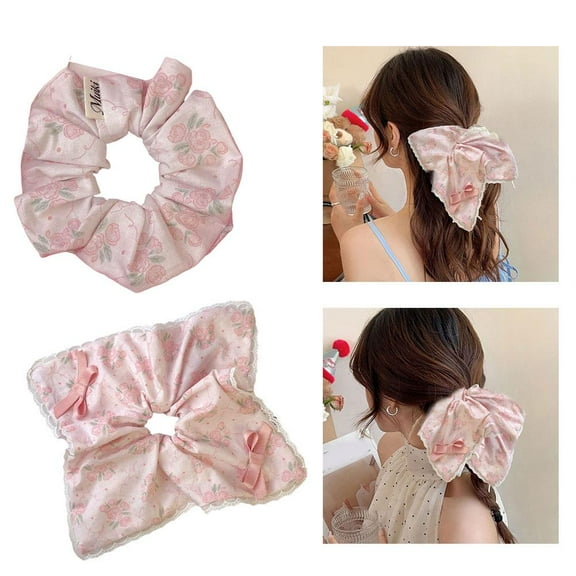 Misterolina Extra Large Scrunchies Hair Band Polyester Fiber Fabric Elastic Bobble