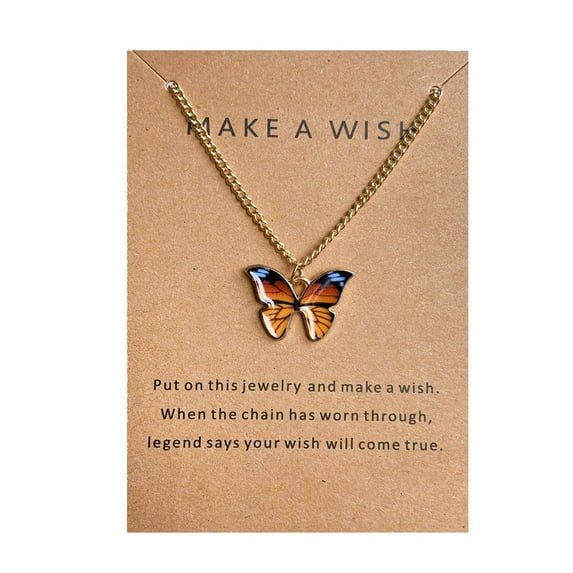 Misterolina Fashion Womens Bohemian Butterfly Pendant Necklace Charm Chain Gift G3X4