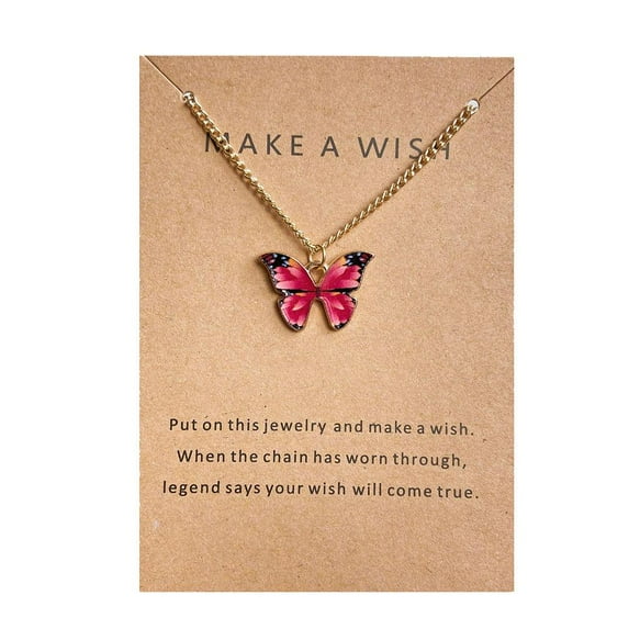 Misterolina Fashion Womens Bohemian Butterfly Pendant Necklace Charm Chain Gift G3X4