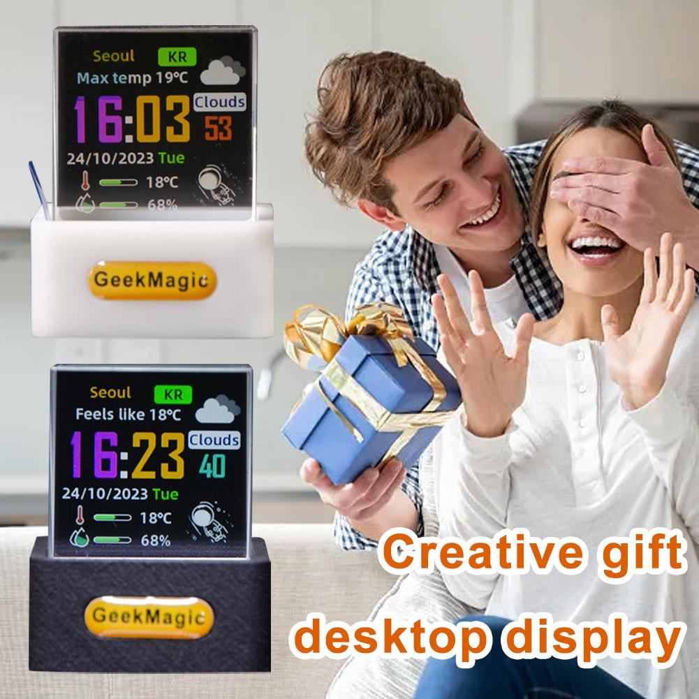 Misterolina GeekMagic mini WiFi Weather Clock Creative gift desktop ...