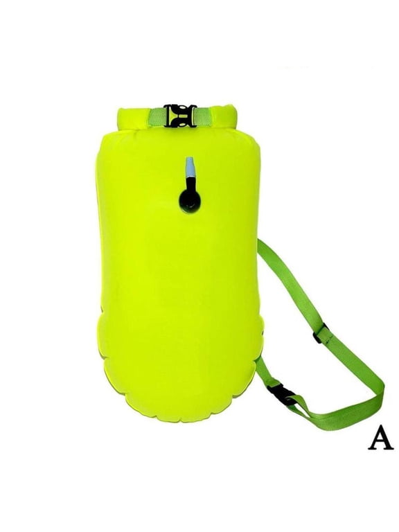 Iatable Swimming Tow Float with Top Dry Pouch nge Open Buoy Water U0