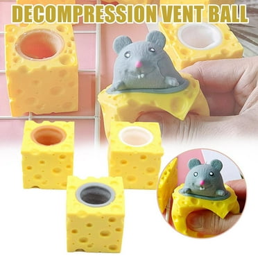 Misterolina Mouse Cheese Cup Fidget Sensory Toy Stress And Anxiety Relief Squeeze Toy