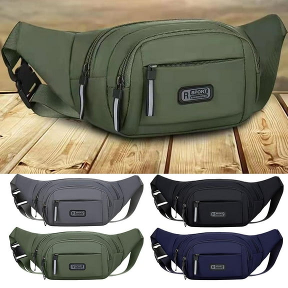 Misterolina Multifunctional Nylon Adjustable Waist Bag Sling Chest Bag Shoulder Pack Unisex