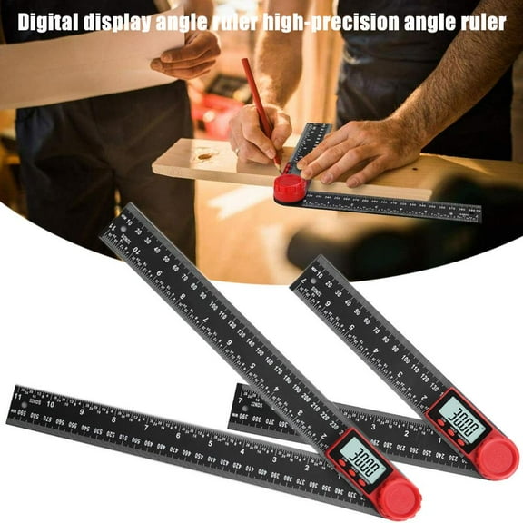 Misterolina NEW Digital Angle Finder Protractor 2In1 Angle Finder Ruler W For DIY