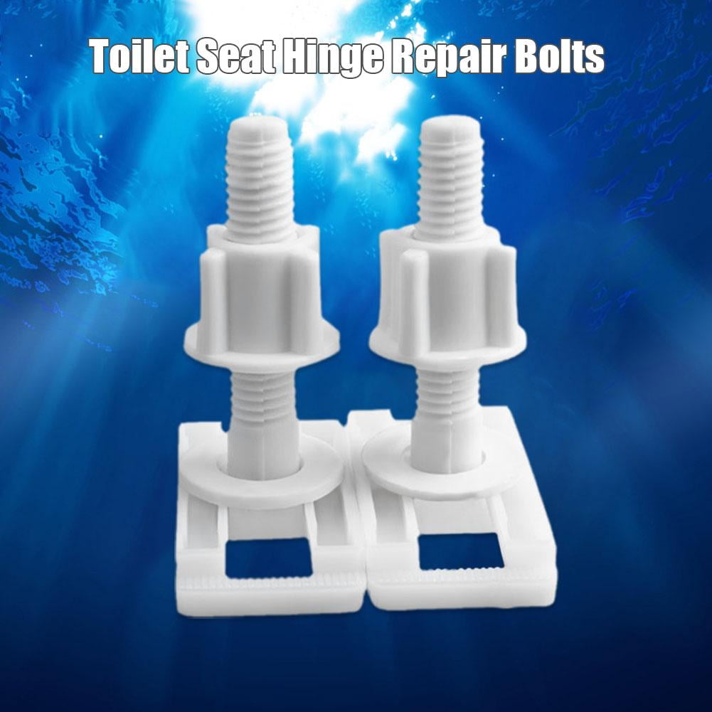 Misterolina Plastic Toilet Seat Repair Kit Hinges Bottom Bolts Fitting Screws Bathroom 2024