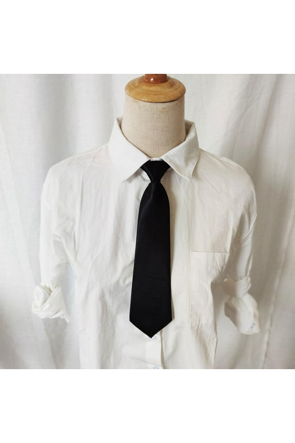 Pretied Ties for Kids Boys Children Color Elastic Neck Strap Tie Necktie Formal Wedding Graduation School Uniforms