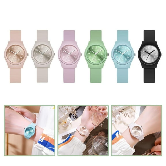 Misterolina Student Watch Digital Candy Color Fashion Casual Silicone Quartz Ladies Watch
