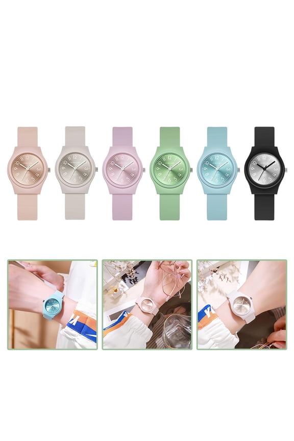 Misterolina Student Watch Digital Candy Color Fashion Casual Silicone Quartz Ladies Watch