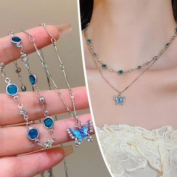 Misterolina Summer Cool Double Butterfly Necklace