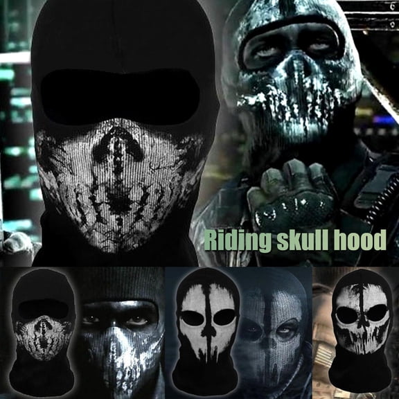 Misterolina Tactical Balaclava Skeleton Ghost Skull Full FaceMask Windproof Ski Halloween
