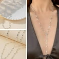 thumbnail image 1 of Misterolina Temperament Female Long Tassel Love Clavicle Chain 2024 New Fashion Necklac GXK, 1 of 1
