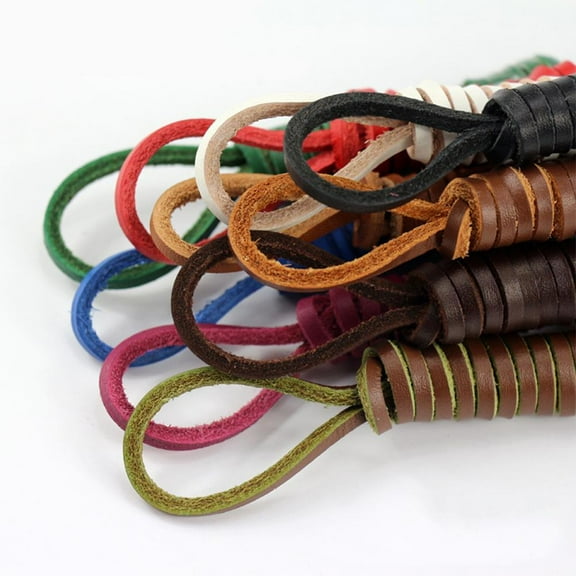 Misterolina Thin Rawhide Leather Shoelaces for Boots Shoes