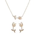 thumbnail image 1 of Misterolina Tulip Flower Earrings Necklace Bracelet For Women Ch Clavicle Pendant A0V4, 1 of 1