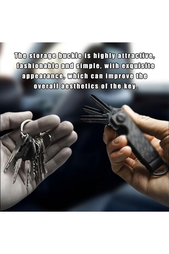 Misterolina WAXCMXYH Key Organizer For MenCompact Metal Key with Key Minimalist Keychain CaseSmart Key 15 Keys Secures