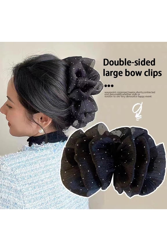Women Bow Bubble Clip Hair Claw Elegant Large Hair Clips Clamp Accessories Girl