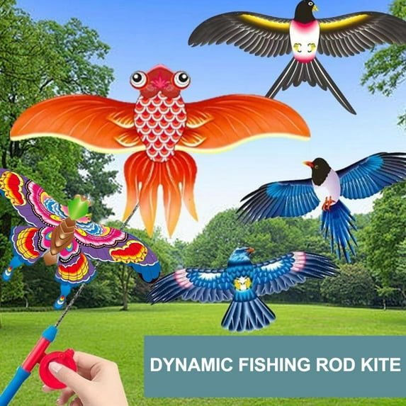 Misterolina kites For kids free 1 kites Fishing rod kite easy fly to