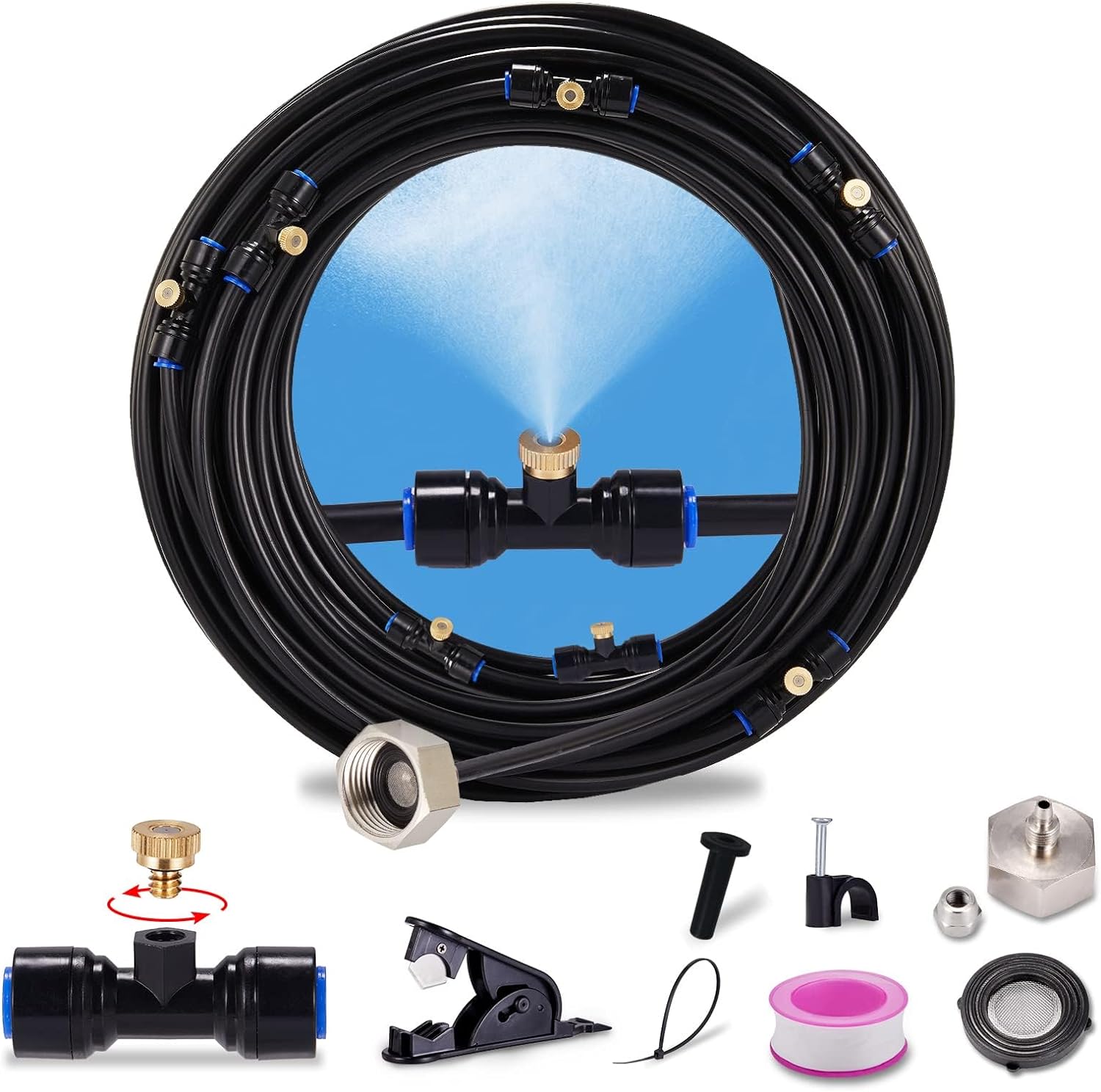 Misters for Outside Patio, 33FT（10M） Misting Cooling System, Patio Misters for Cooling Outdoor