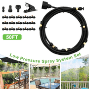 Misting System,Misters for Outdoor Patio,50Ft9m+6m Misting Cooling System,Water Misters for Cooling Outdoor,Umbrella,Canopy,Pool,Porch,Gazebo,Trampoline,BBQ Accessories