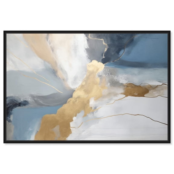 Mistery Canvas Elegant Abstract Wall Art by Art Remedy, Black Frame, 45" x 30"
