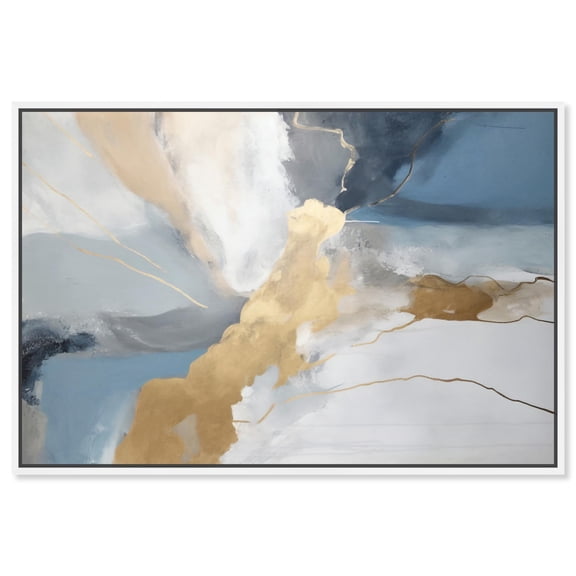 Mistery Canvas Elegant Abstract Wall Art by Art Remedy, White Frame, 54" x 36"