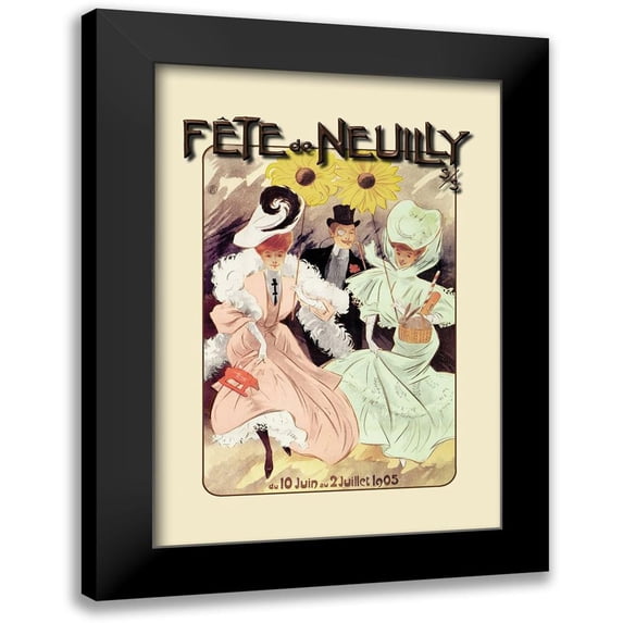 Misti 18x24 Black Modern Framed Museum Art Print Titled - Fete de Neuilly