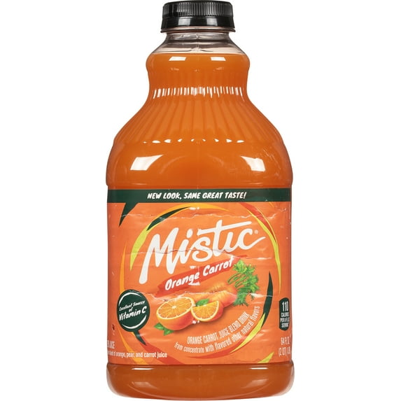 Mistic Orange Carrot Fruit Beverage Juice, 64 fl oz Plastic Bottle