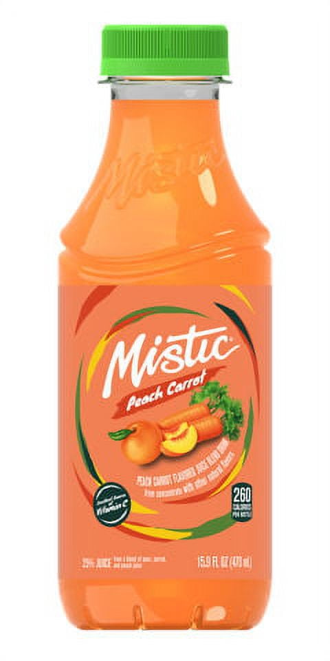Mistic Peach Carrot Flavored Juice Drink 15.9oz (pack of 12)