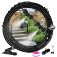 thumbnail image 1 of GooingTop Misters for Outside Patio - 26FT((8M) Misting Cooling System with 8 Brass Mist Nozzles and 3/4" Adapter,Outdoor Mister for Patio Backyard Garden Greenhouse Trampoline Sprinkler, 1 of 7